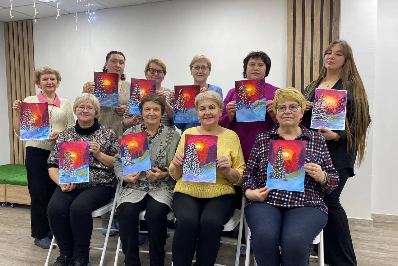 Мастер-класс по живописи «Зимние мотивы».